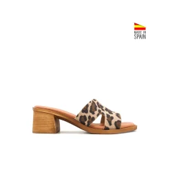 Mule tacón H leopardo