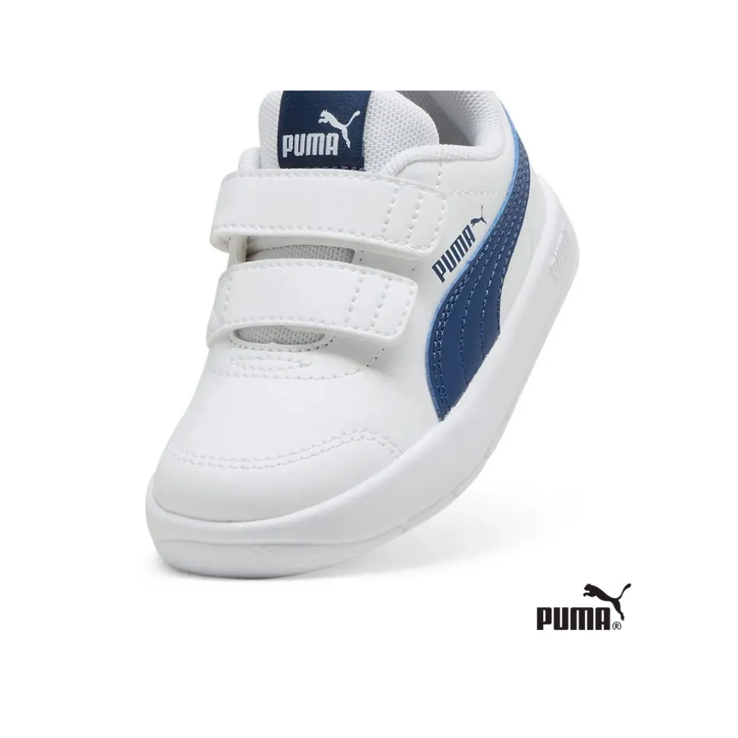 Puma Courtflex V3 V PS Blanco-Azul
