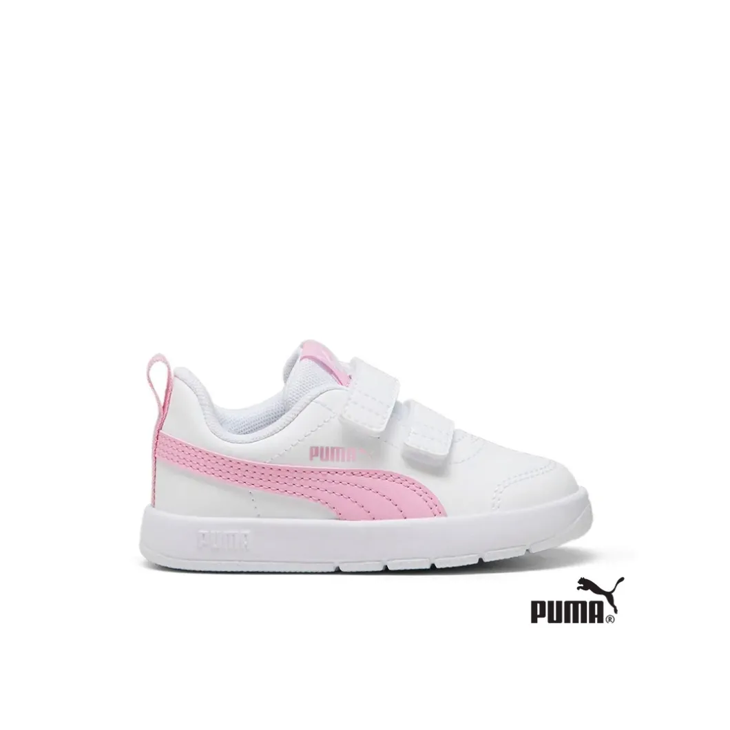 Puma Courtflex V3 V PS Blanco-Rosa