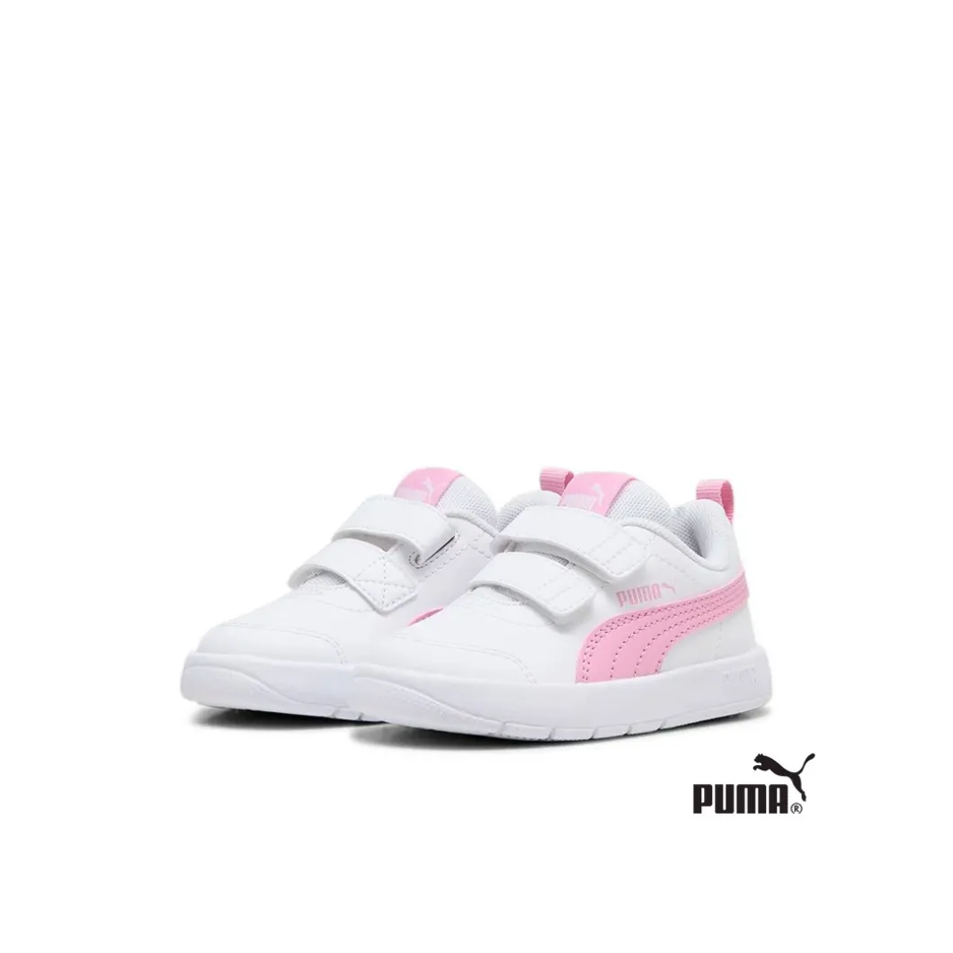 Puma Courtflex V3 V PS Blanco-Rosa