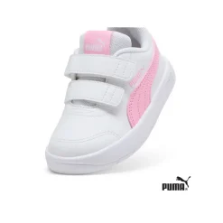 Puma Courtflex V3 V PS Blanco-Rosa