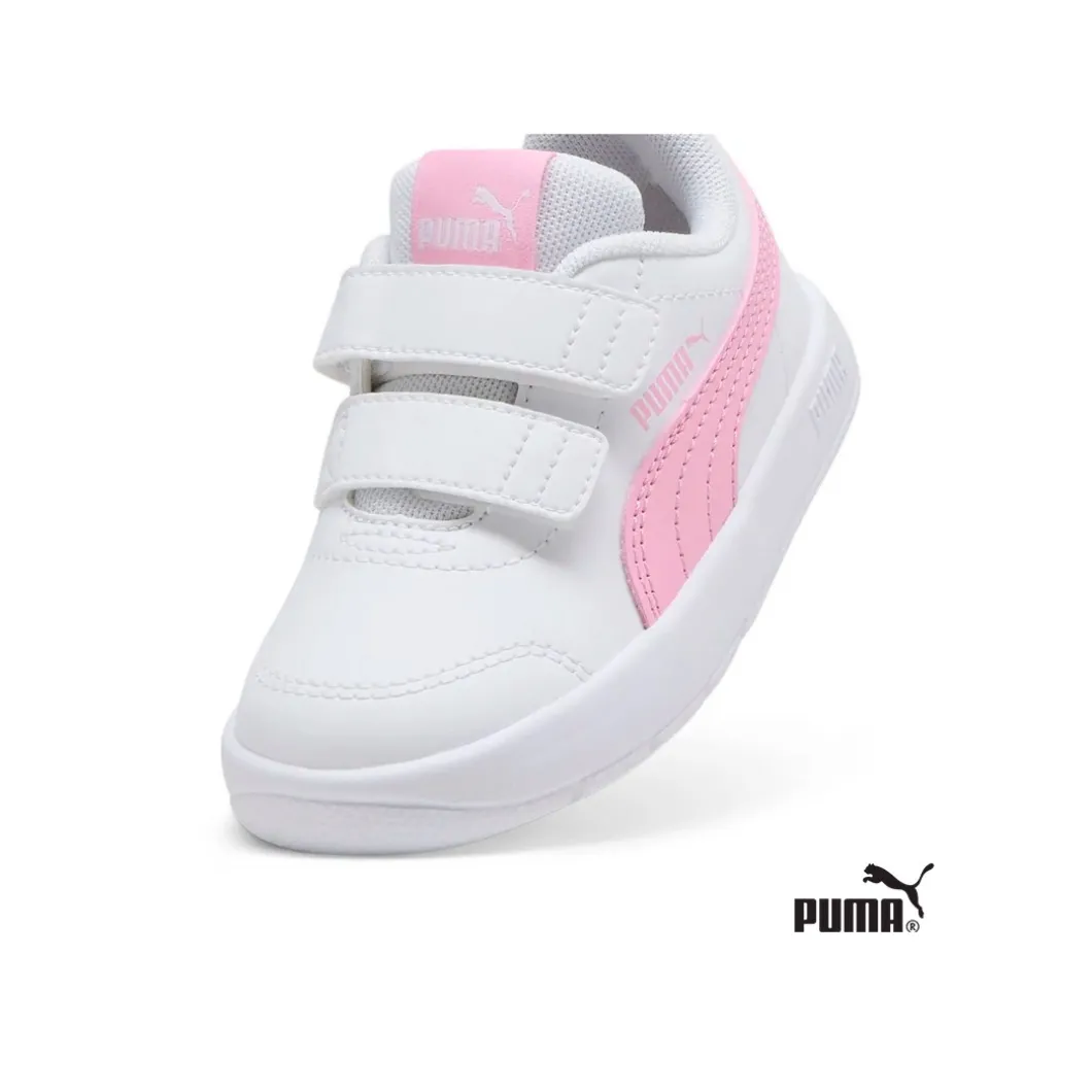 Puma Courtflex V3 V PS Blanco-Rosa