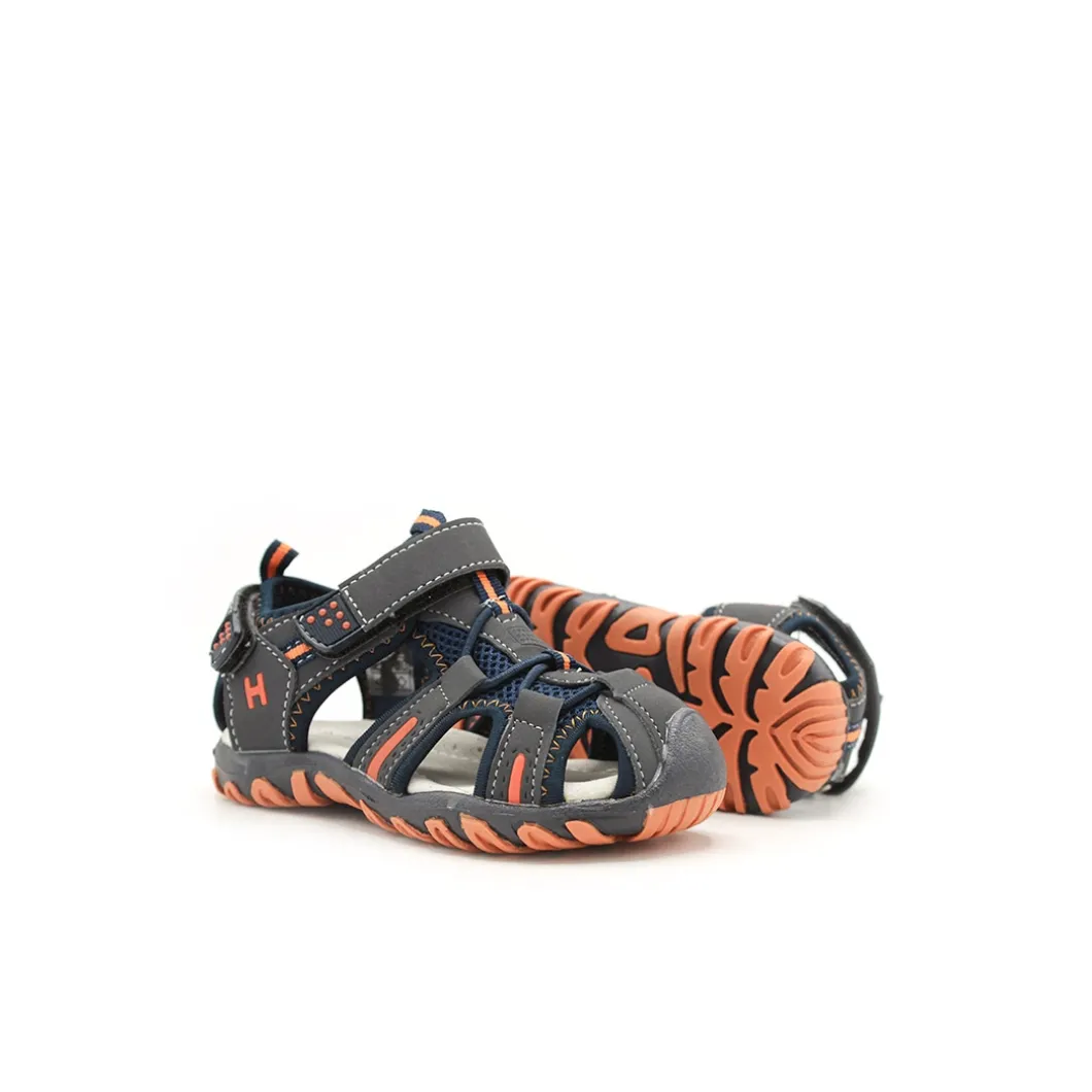 SANDALIA 400120 MARINO/NARANJA