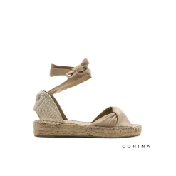 Sandalia alpargata taupe M4340