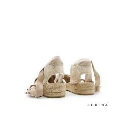 Sandalia alpargata taupe M4340
