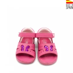 SANDALIA BEBE GLITTER FUCSIA