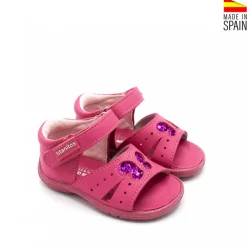 SANDALIA BEBE GLITTER FUCSIA