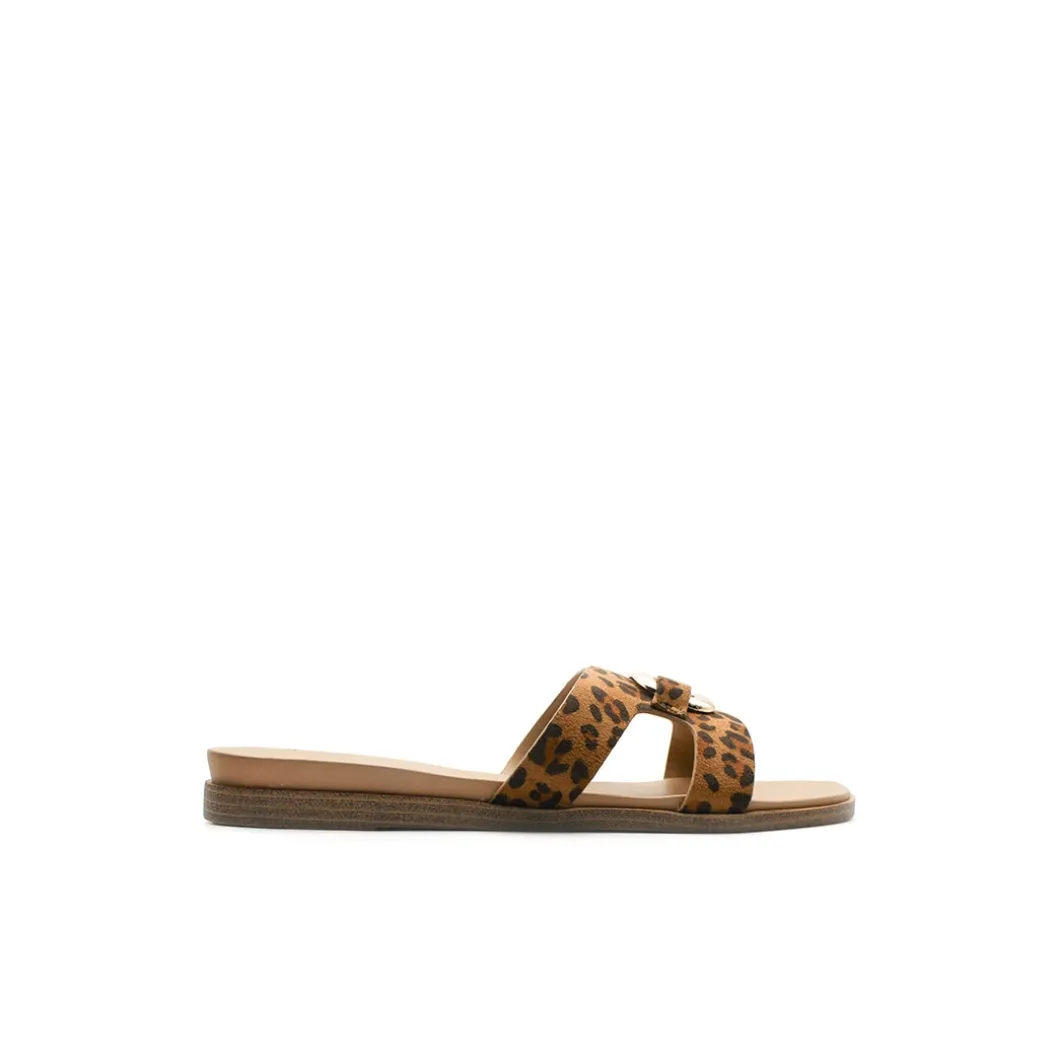 Sandalia H eslabón talla grande leopardo