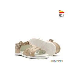Sandalia infantil arena piel