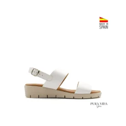 Sandalia light blanca con cuña baja