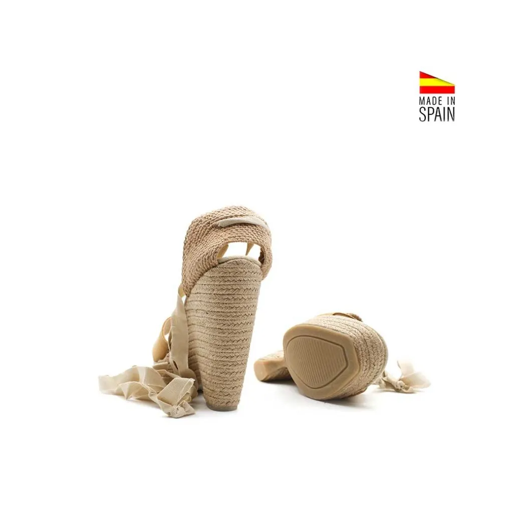 Sandalia maxi cuña camel