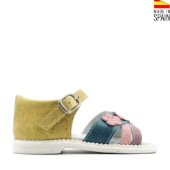 Sandalia multicolor flores bebé