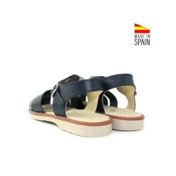Sandalia piel 55 azul marino
