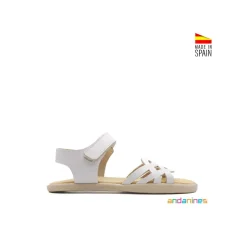 Sandalia piel blanca Andanines