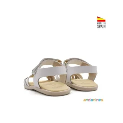 Sandalia piel blanca Andanines