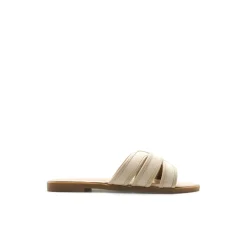 Sandalia plana beige tallas grandes