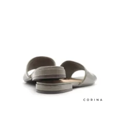 Sandalia plana charol verde