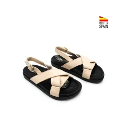 SANDALIA PLANA SOMECHIC BEIGE