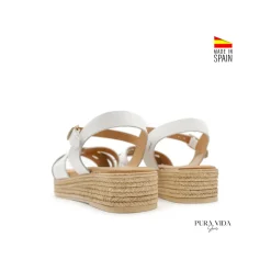 Sandalia PuraVida blanca con plataforma