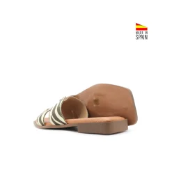 Sandalia slim H cebra beige