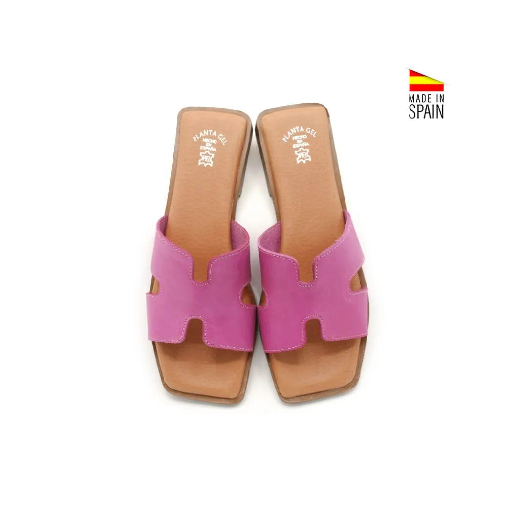 Sandalia slim H fucsia
