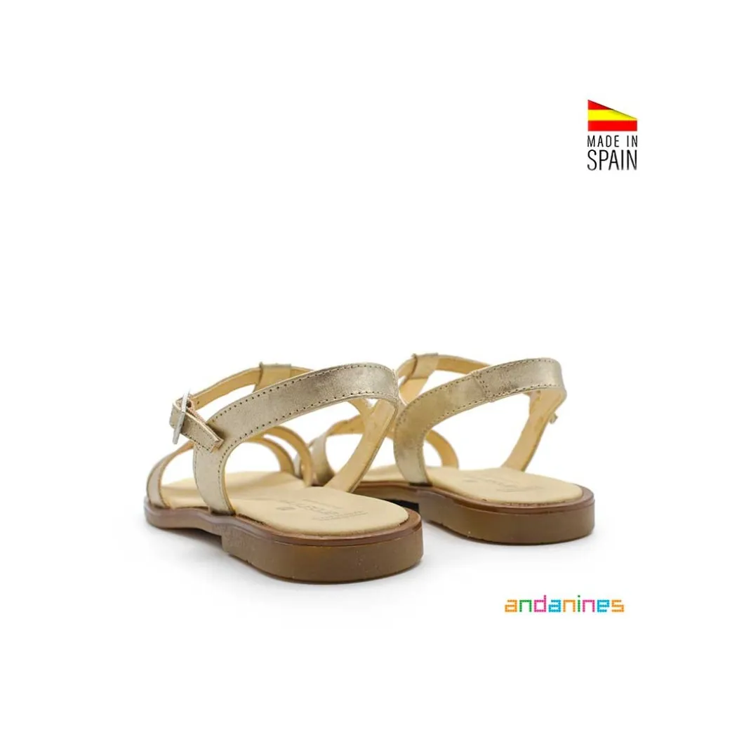 Sandalia tears dorada