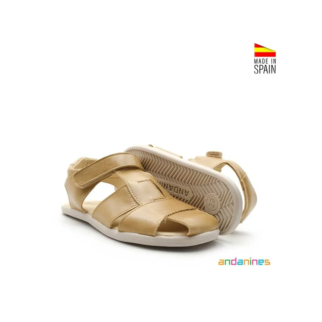 Sandalia verano cangrejera mostaza