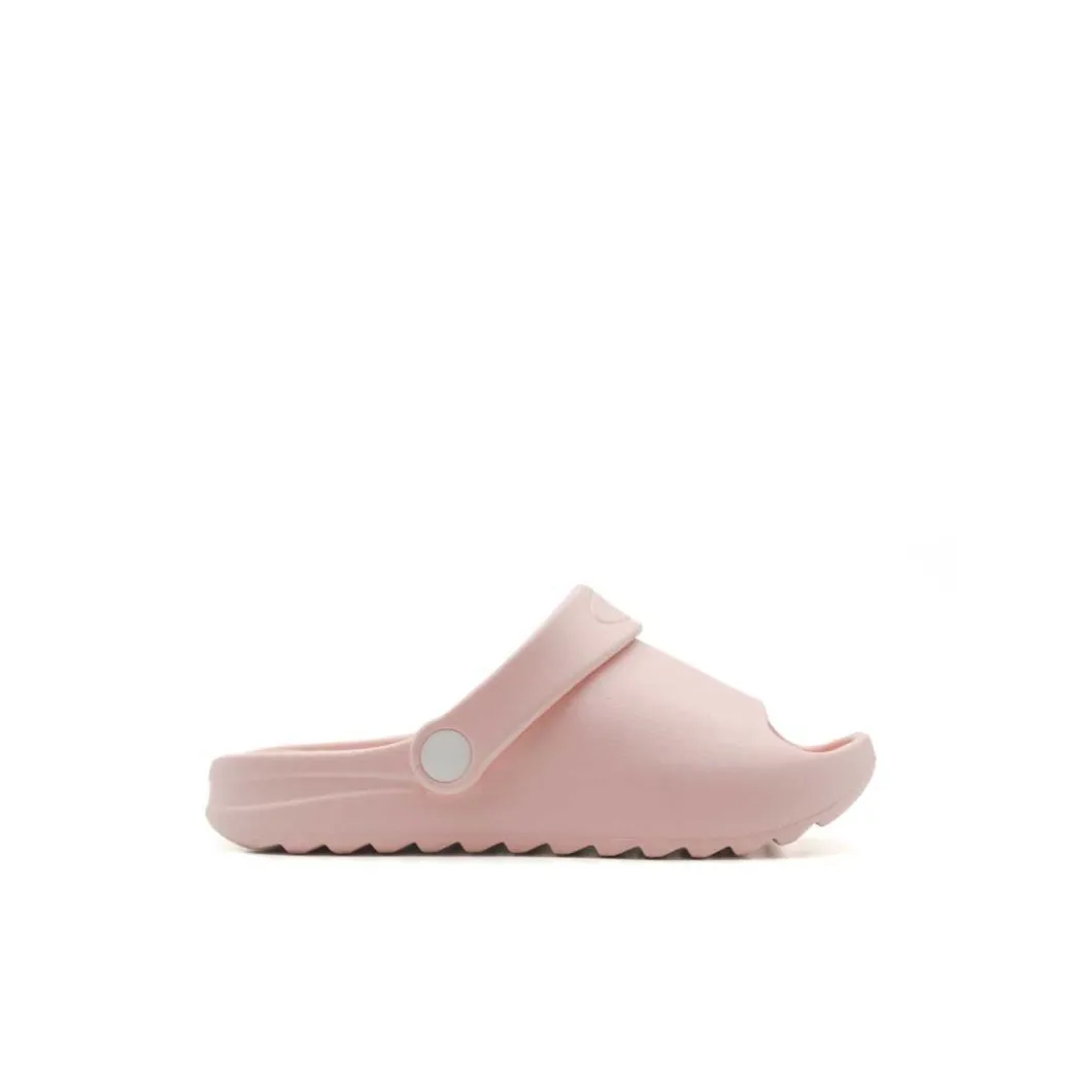 Sandalia zueco rosa de goma