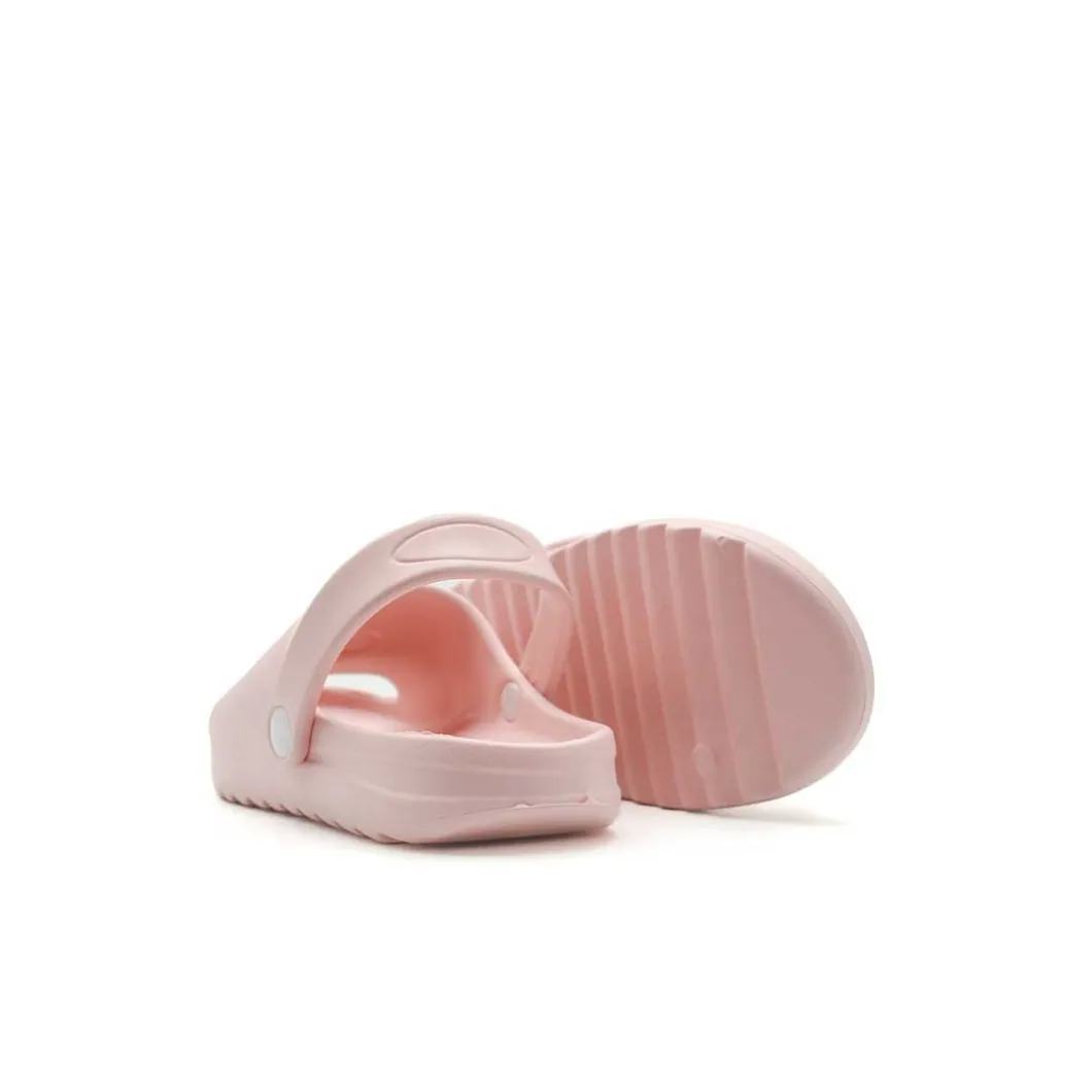 Sandalia zueco rosa de goma