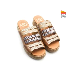 Sandalias cuña plataforma trimetal