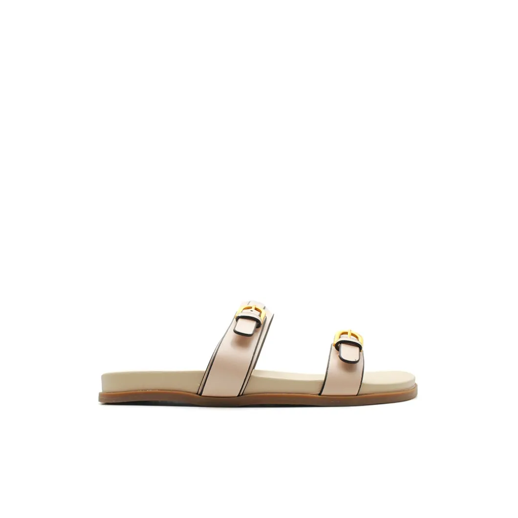 Sandalias tiras beige de talla grande