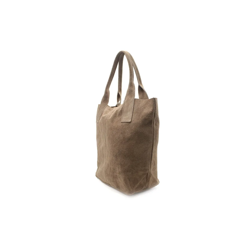 Shopper piel serraje taupe