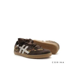 Sneaker leopardo lazo raso
