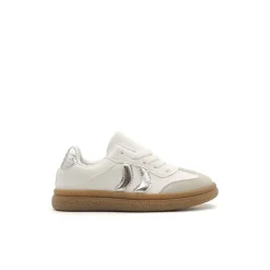 Zapatilla bamba club blanco-plata