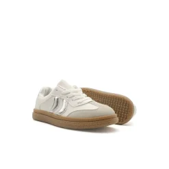 Zapatilla bamba club blanco-plata
