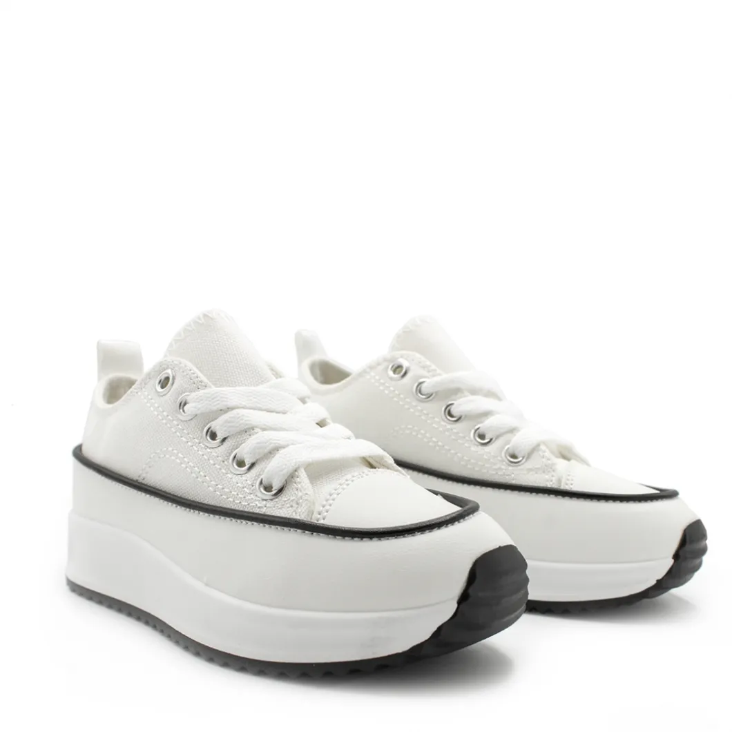 Zapatilla blanca hike plataforma