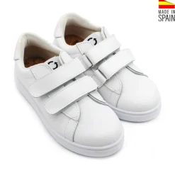 Zapatilla blanca velcro change