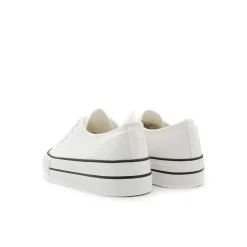 ZAPATILLA CV PLAT. BLANCA RAYA NEGRA