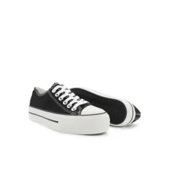 Zapatilla Cv Plataforma Negra