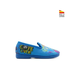 Zapatilla de casa azul cerrada gamer