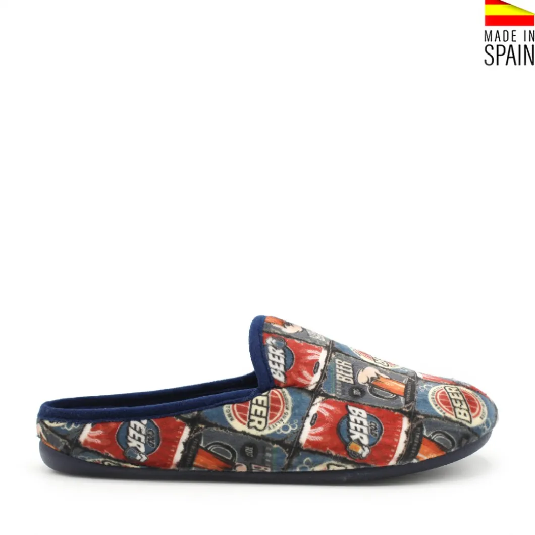 Zapatilla de casa beer azul marino