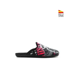Zapatilla de casa biker negra