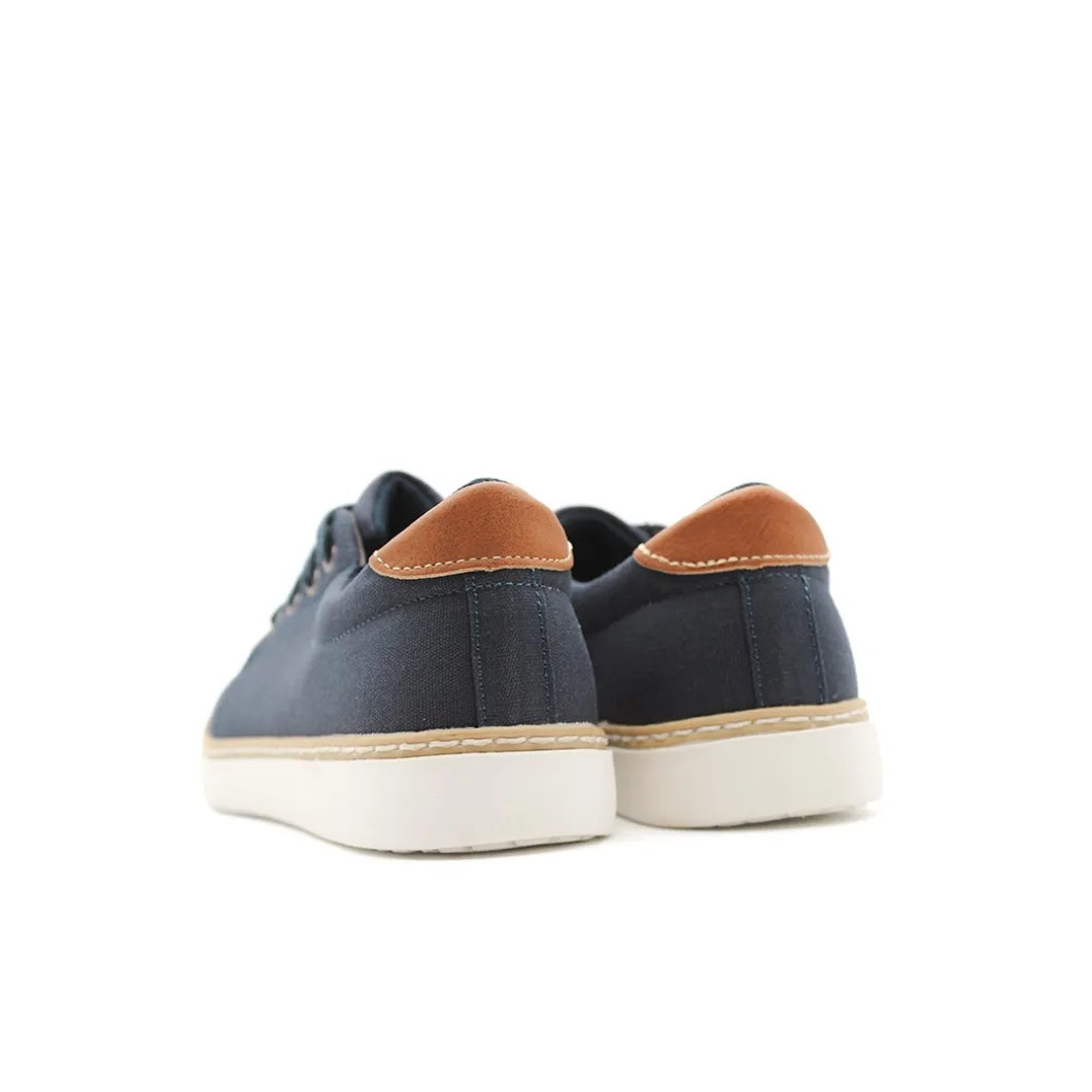Zapatilla de vestir lona marino