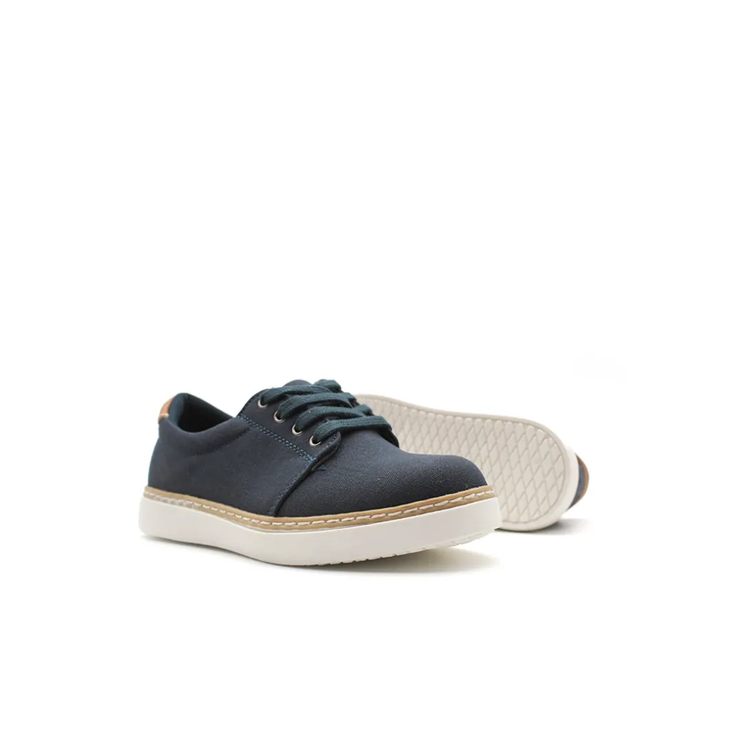 Zapatilla de vestir lona marino