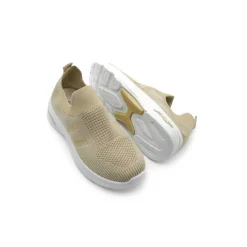 Zapatilla elástica en beige
