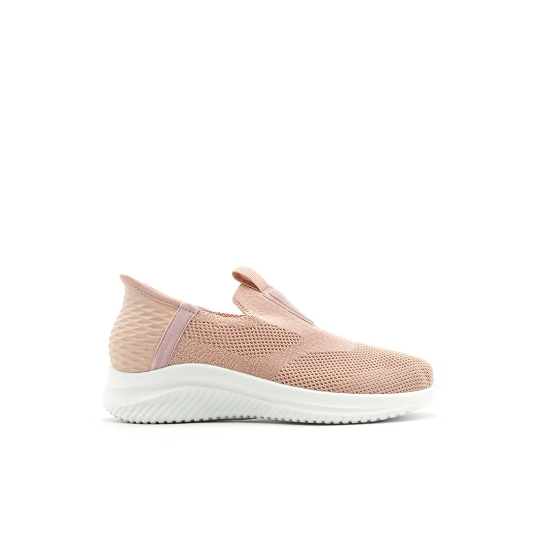Zapatilla elástica slip on rosa