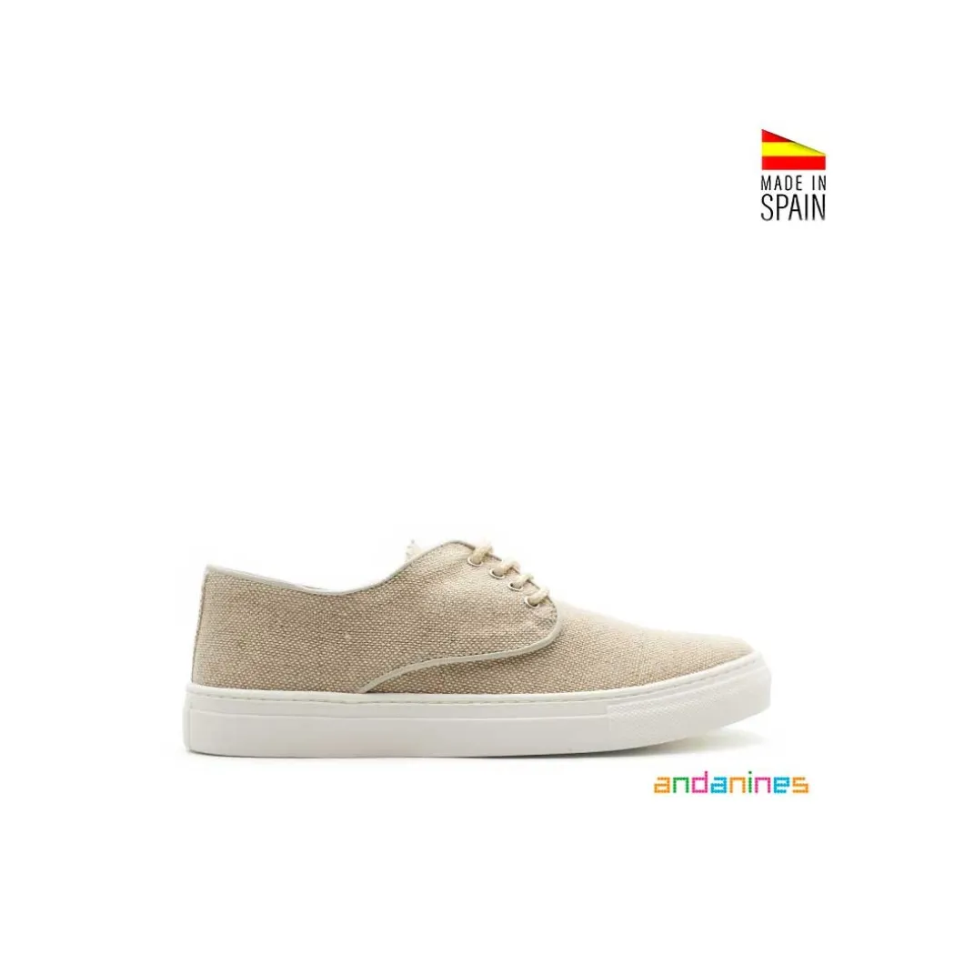 Zapatilla lino casual natural