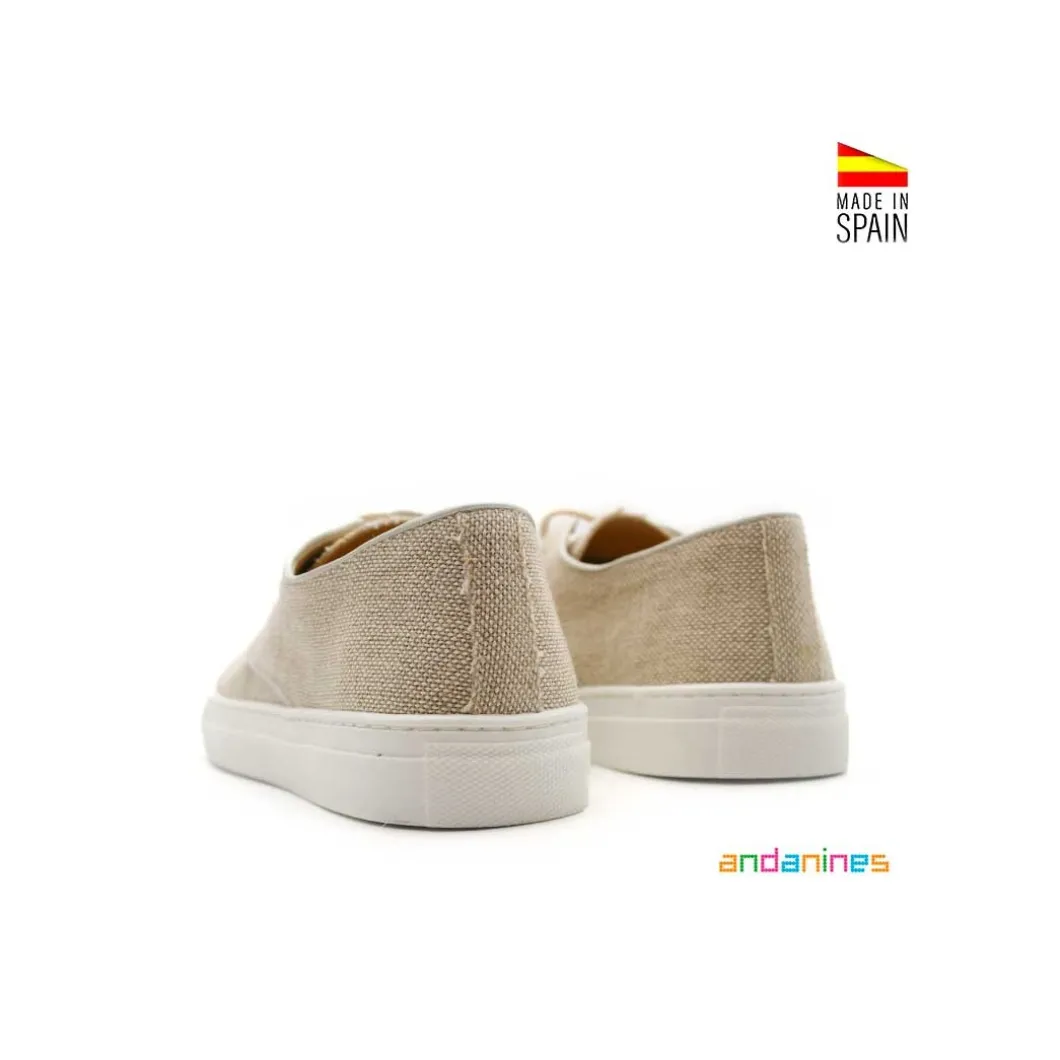 Zapatilla lino casual natural