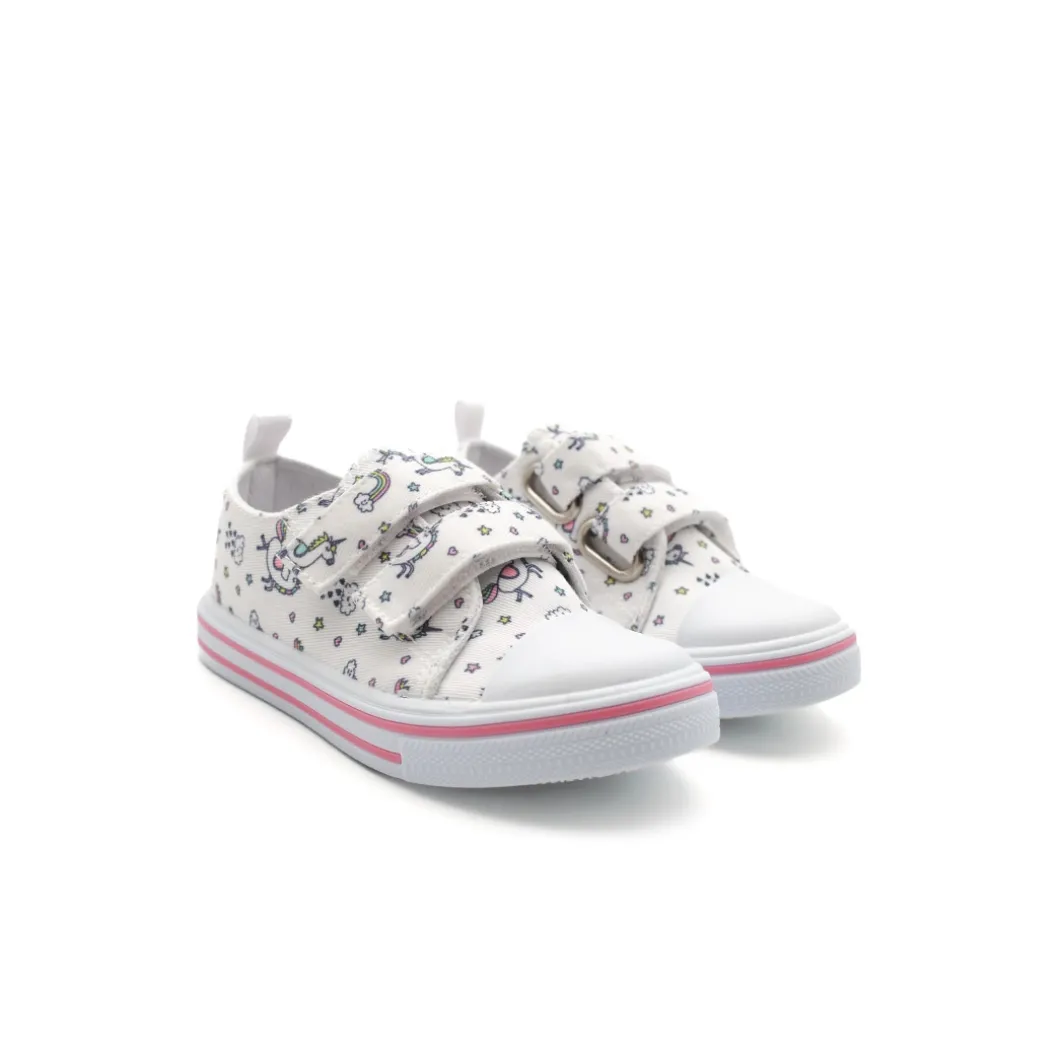 Zapatilla lona unicornios blanca