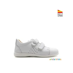 Zapatilla piel blanca Andanines